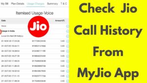 My Jio login call history