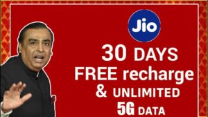 Free Jio Recharge for 1 Month