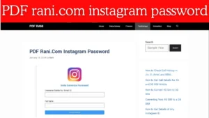 PDF rani.com Instagram Password