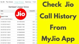 Jio Call History Details