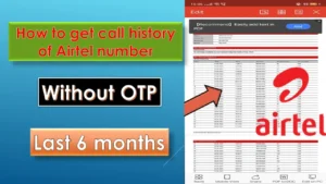 Airtel call history last 6 months